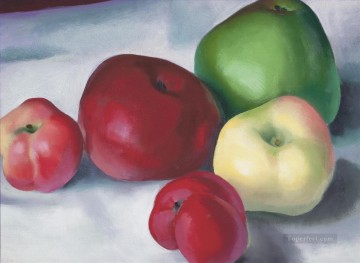 family portrait in a landscape Painting - apple family 3 Georgia Okeeffe American modernism Precisionism